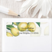 Lemon Branches White & Yellow Country Rustic Favor Etiket (Insitu)