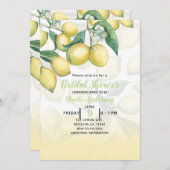 Lemon Branches Wit & Geel Land Rustiek Kaart (Voorkant / Achterkant)