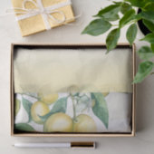 Lemon Branches Wit & Geel Land Rustiek Tissuepapier (Geschenk)