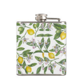 Lemon branches with blossoms and fruit on white heupfles (Achterkant)