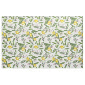 Lemon branches with blossoms and fruit on white stof (Yard (91,4 cm))