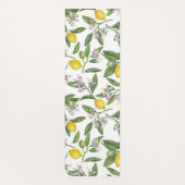 Lemon branches with blossoms and fruit on white yogamat (Achterkant)