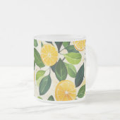 "Lemon Breeze Glasses" Matglas Koffiemok (Voorkant rechts)