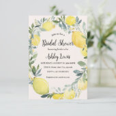 Lemon Bridal douche uitnodiging Lemon douche (Staand voorkant)