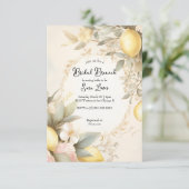 Lemon Bridal douche uitnodiging Lemons uitnodiging (Staand voorkant)