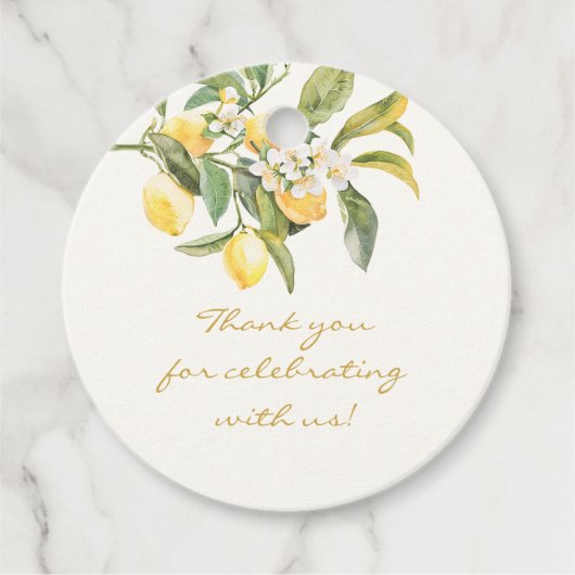 Lemon Bridal Gift Label (Voorkant)