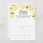 Lemon Bridal Shower Bingo Game Printable Kaart (Voorkant)