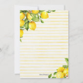 Lemon Bridal Shower Invitations - Main Squeeze Kaart (Achterkant)