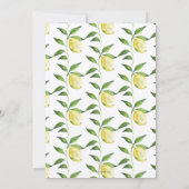 Lemon Bridal Shower Invitations Printing Kaart (Achterkant)