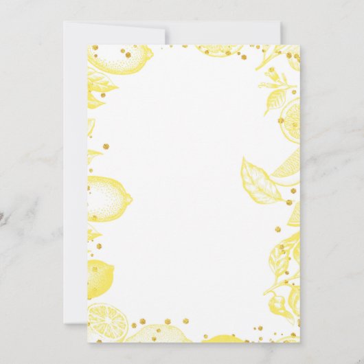 Lemon Bridal Shower Kaart (Achterkant)