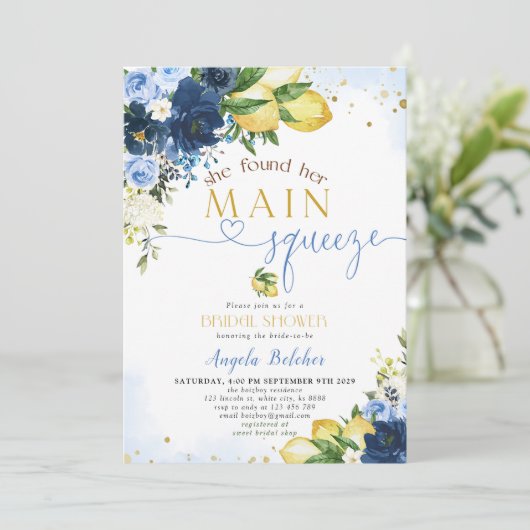 Lemon Bridal Shower Kaart (Staand voorkant)