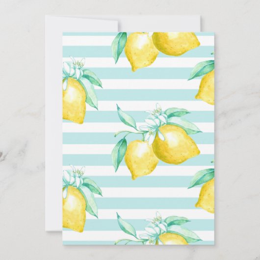 Lemon Bridal Shower Kaart (Achterkant)