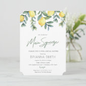 Lemon Bridal Shower nodigt de belangrijkste knijpe Kaart (Staand voorkant)