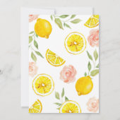 Lemon Bridal Shower Uitnodiging bruiloft bloemen (Achterkant)