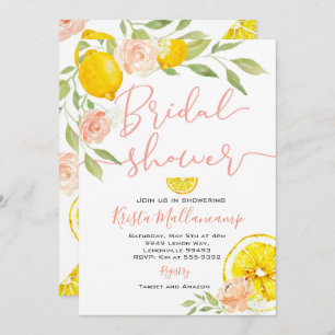 Lemon Bridal Shower Uitnodiging bruiloft bloemen