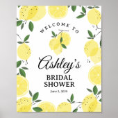 Lemon Bridal Shower Welcome Sign Poster (Voorkant)