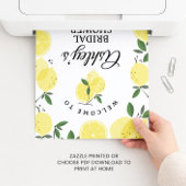 Lemon Bridal Shower Welcome Sign Poster