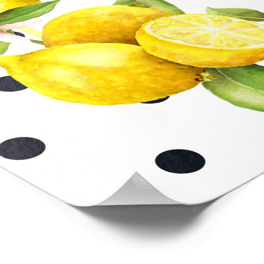 Lemon Bridal Shower Welcome Sign Poster (Hoek)