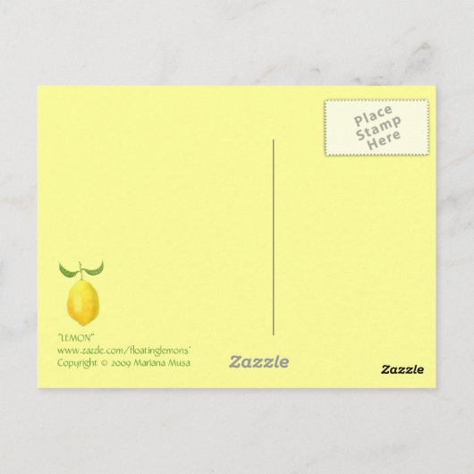 Lemon Briefkaart (Achterkant)