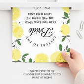 Lemon "Brieven aan de Bruid" Bruiloftsbord Poster