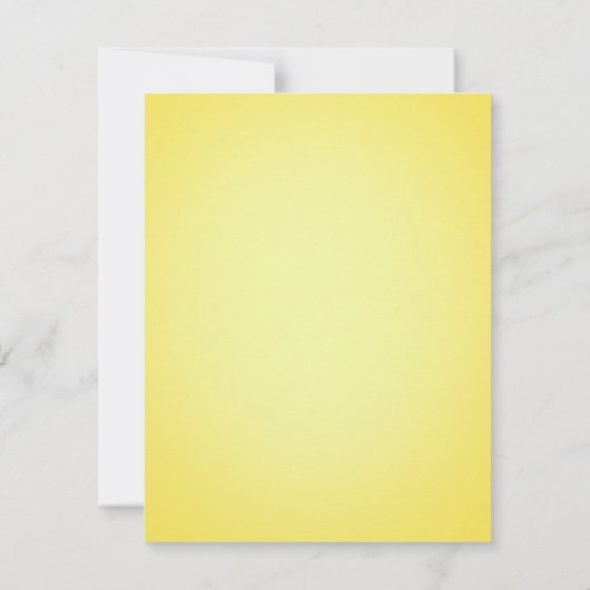  Lemon Bright Yellow Citrus Wedding Kaart (Achterkant)