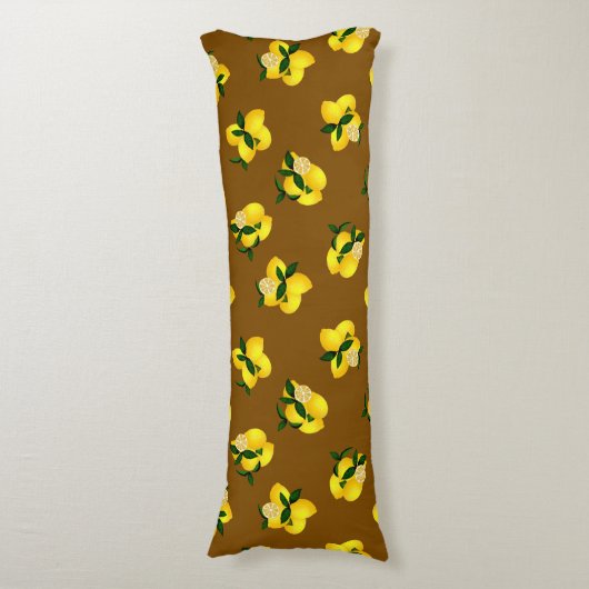 Lemon Brown Lichaamskussen (Voorkant Verticaal)