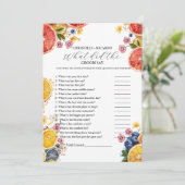 Lemon Bruid & bruidegom trivia vrijgezellenfeest s Aankondiging (Staand voorkant)