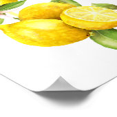 Lemon Bruiloft Feest Welkomstbord Poster (Hoek)