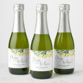 Lemon Bruiloft Feestelijke Wijnlabel Sparkling Wijnetiket (Flessen)