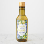 Lemon Bruiloft Feestje Mini Wijnfles Label Wijn Etiket (Voorkant)