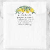 Lemon bruiloft gunst gepersonaliseerd dank u ronde sticker (Tas)