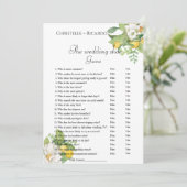 Lemon bruiloft schoen spel, vrijgezellenfeest spel aankondiging (Staand voorkant)