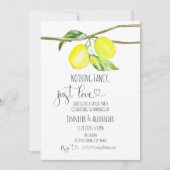 Lemon bruiloft-uitnodiging kaart (Voorkant)