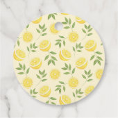Lemon Bruiloftsfeest  Bedankjes Labels (Achterkant)