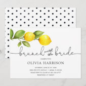Lemon Brunch met de bruidsdouche Kaart (Voorkant / Achterkant)
