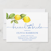 Lemon brunch met de bruidsdouche uitnodiging (Voorkant)