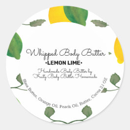 Lemon Bunch Body Butter Bad Branding Verpakking Ronde Sticker