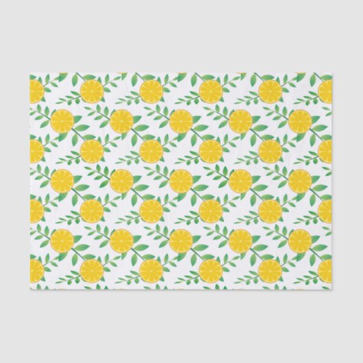 Lemon Bunch Fruit Pattern Decoupage Tissuepapier (Voorkant)