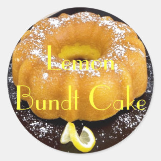 Lemon-Bundt-Cake Ronde Sticker