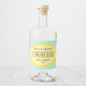 Lemon Burst Likeur Label Likeurfles Etiket (Voorkant)