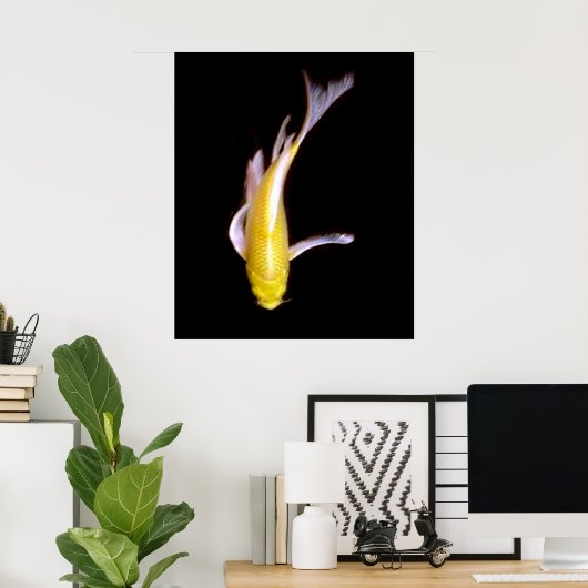 Lemon Butterfly Koi Poster (Thuiskantoor)