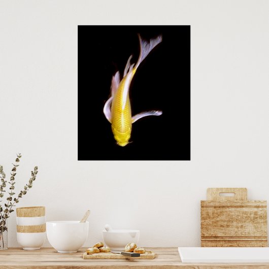 Lemon Butterfly Koi Poster (Keuken)