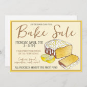 Lemon Cake Bread Loaf Bake Sale Dessert Bakery Kaart (Voorkant / Achterkant)