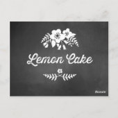 Lemon Cake Dessert Tafel Teken Krijtbord Briefkaart (Achterkant)