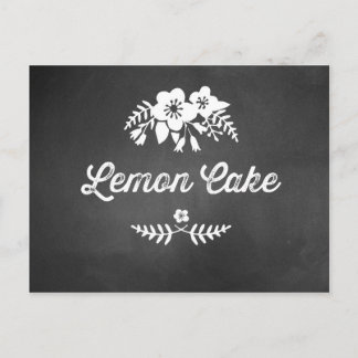 Lemon Cake Dessert Tafel Teken Krijtbord Briefkaart