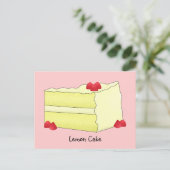 Lemon Cake Recipe Card Briefkaart (Staand voorkant)