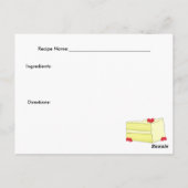 Lemon Cake Recipe Card Briefkaart (Achterkant)