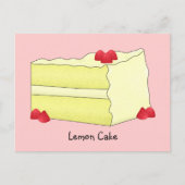 Lemon Cake Recipe Card Briefkaart (Voorkant)