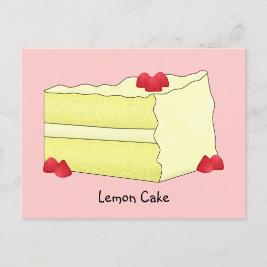 Lemon Cake Recipe Card Briefkaart (Voorkant)