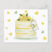 Lemon Cake Watercolor Briefkaart (Voorkant)